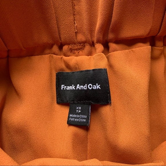FRANK & OAK - Orange Pants, Size XS - Picture 9 of 9